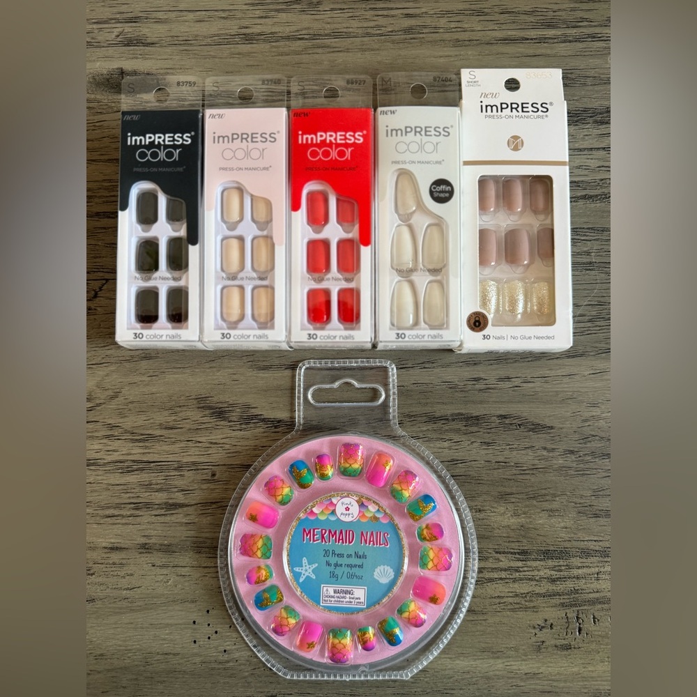 Kiss/imPRESS Color & Mermaid Press-On Nail Set - Mixed Colors